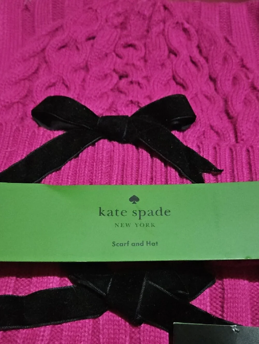 kate spade Cable-Knit Hat & Scarf Set
